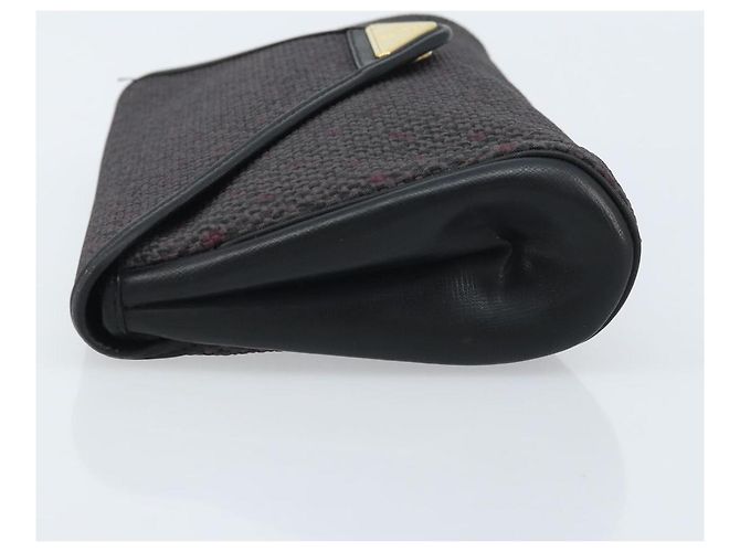 SAINT LAURENT Pochette in Pelle Tela Nera Oro Auth am11073A Nero D'oro - vista 4