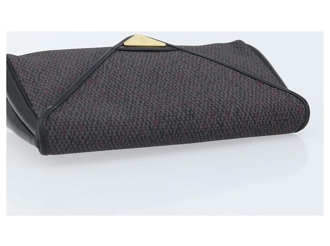 SAINT LAURENT Pochette in Pelle Tela Nera Oro Auth am11073A Nero D'oro - vista 5