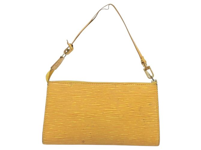 LOUIS VUITTON Pochette Accessoires Epi Pouch Giallo M52949 LV Auth BA11630 - vista 2