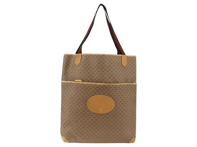 Borsa Sherry Line in PVC Beige Micro GG Supreme Web di GUCCI 002 983 0054 Auth gh1966 Rosso - vista 2