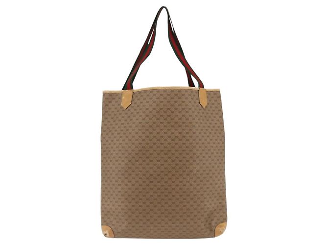 Borsa Sherry Line in PVC Beige Micro GG Supreme Web di GUCCI 002 983 0054 Auth gh1966 Rosso - vista 3