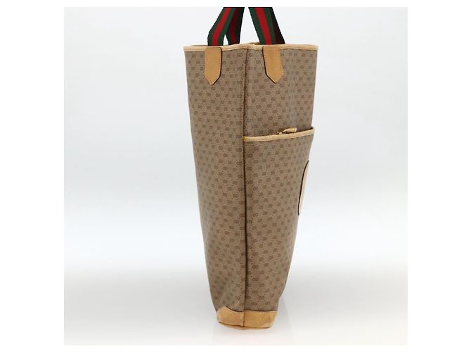 Borsa Sherry Line in PVC Beige Micro GG Supreme Web di GUCCI 002 983 0054 Auth gh1966 Rosso - vista 4