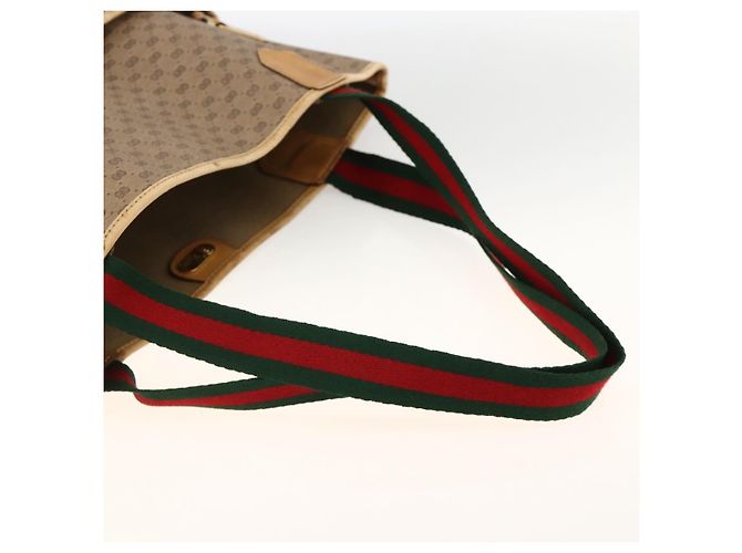 Borsa Sherry Line in PVC Beige Micro GG Supreme Web di GUCCI 002 983 0054 Auth gh1966 Rosso - vista 7