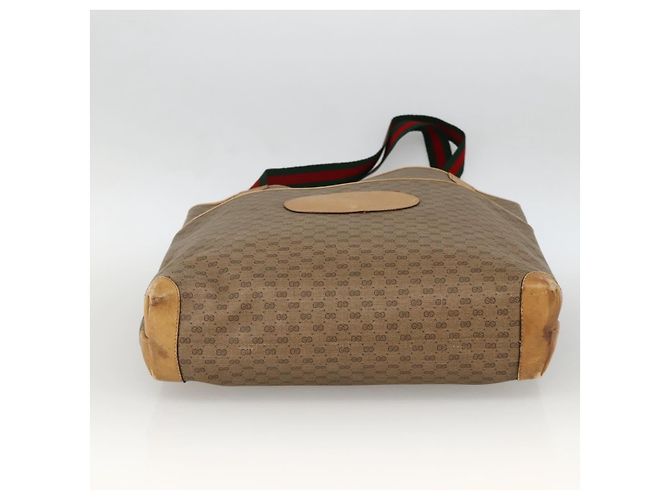 Borsa Sherry Line in PVC Beige Micro GG Supreme Web di GUCCI 002 983 0054 Auth gh1966 Rosso - vista 9