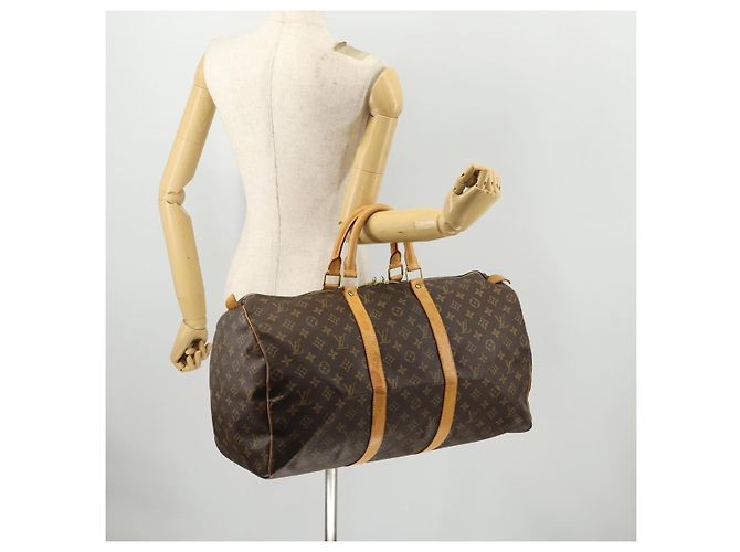 LOUIS VUITTON Borsa Boston Monogram Keepall 50 M41426 Auth LV ep13597 Monogramma - vista 21