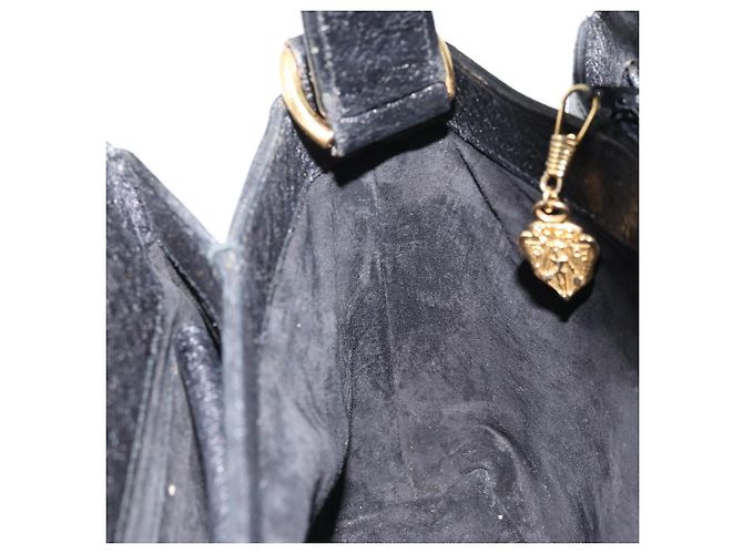 Borsa a mano GUCCI in pelle nera e oro 000 26 0025 Auth ep13973 Nero D'oro - vista 18