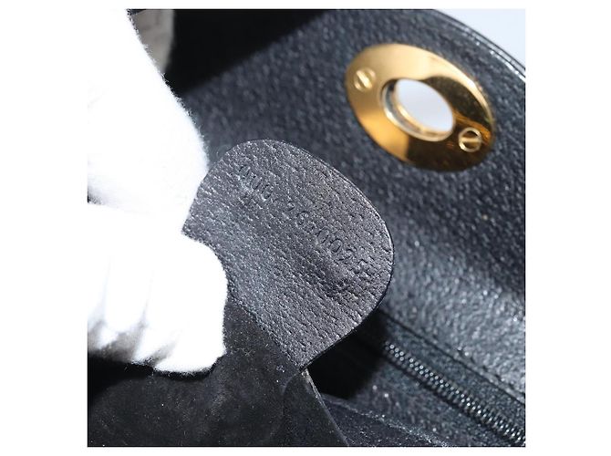 Borsa a mano GUCCI in pelle nera e oro 000 26 0025 Auth ep13973 Nero D'oro - vista 23