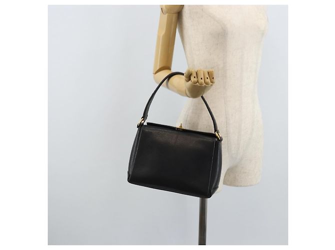 Borsa a mano GUCCI in pelle nera e oro 000 26 0025 Auth ep13973 Nero D'oro - vista 24