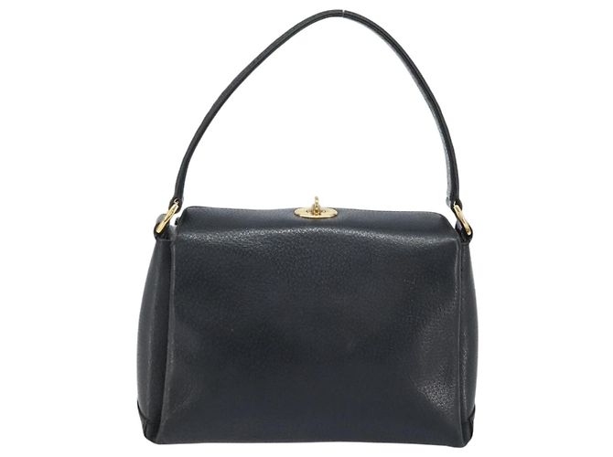 Borsa a mano GUCCI in pelle nera e oro 000 26 0025 Auth ep13973 Nero D'oro - vista 3