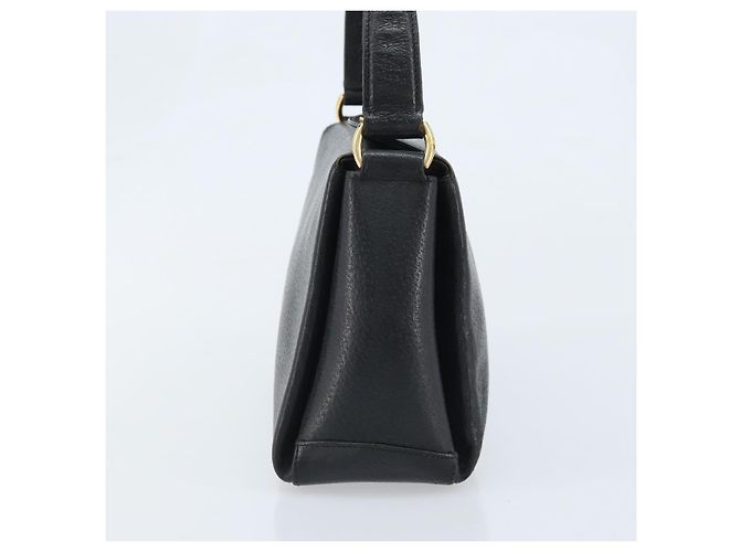 Borsa a mano GUCCI in pelle nera e oro 000 26 0025 Auth ep13973 Nero D'oro - vista 4