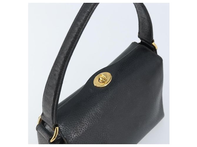 Borsa a mano GUCCI in pelle nera e oro 000 26 0025 Auth ep13973 Nero D'oro - vista 6