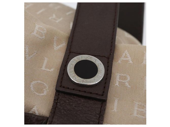 Bulgari BVLGARI Tote Bag aus Canvas Beige Silber Auth BA11649 - Ansicht 10