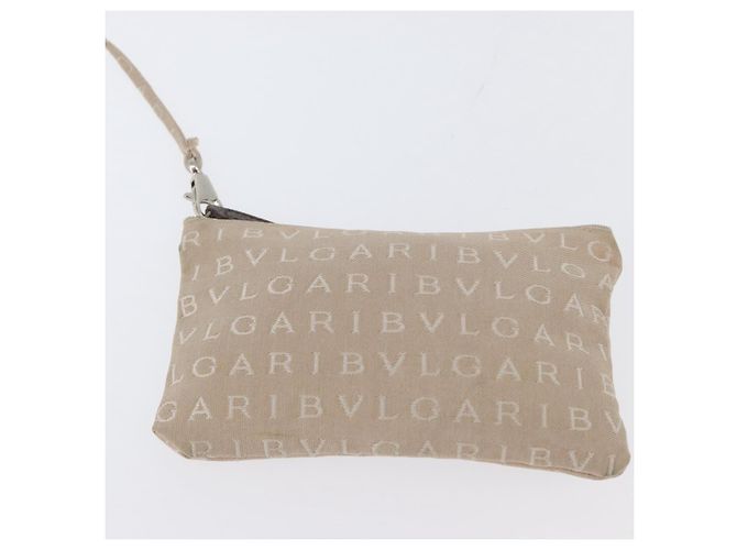Bulgari BVLGARI Tote Bag aus Canvas Beige Silber Auth BA11649 - Ansicht 20