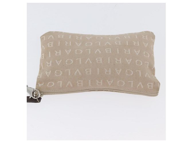 Bulgari BVLGARI Tote Bag aus Canvas Beige Silber Auth BA11649 - Ansicht 21