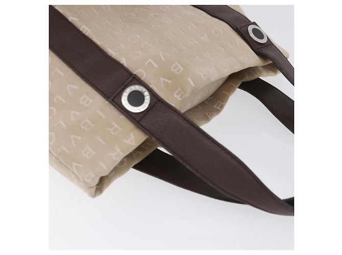 Bulgari BVLGARI Tote Bag aus Canvas Beige Silber Auth BA11649 - Ansicht 6