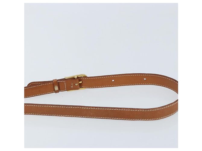 Céline Borsa a Spalla in Tela Macadam CELINE in Pelle PVC Marrone Oro Auth LNZ873A D'oro - vista 8