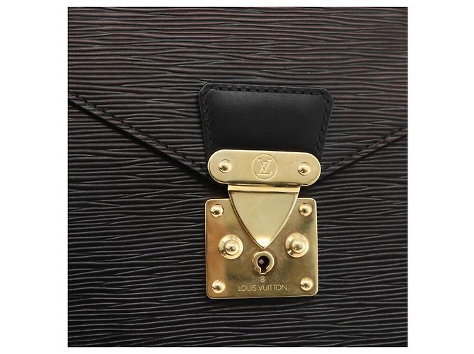 LOUIS VUITTON Epi Porta Documenti a Tracolla Briefcase Nera M54462 Auth ka3413 Nero - vista 18