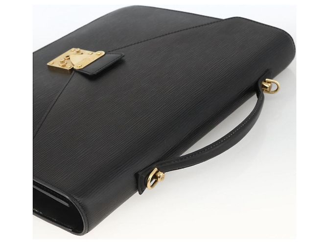 LOUIS VUITTON Epi Porta Documenti a Tracolla Briefcase Nera M54462 Auth ka3413 Nero - vista 6