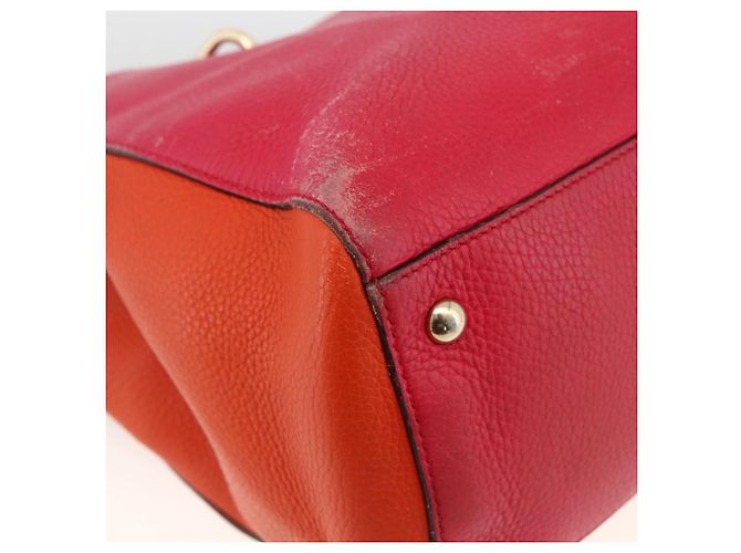 Borsa a mano in pelle Gucci Bamboo rosa oro 323660 Auth gh1935 D'oro - vista 13