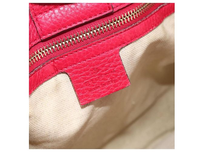 Borsa a mano in pelle Gucci Bamboo rosa oro 323660 Auth gh1935 D'oro - vista 15