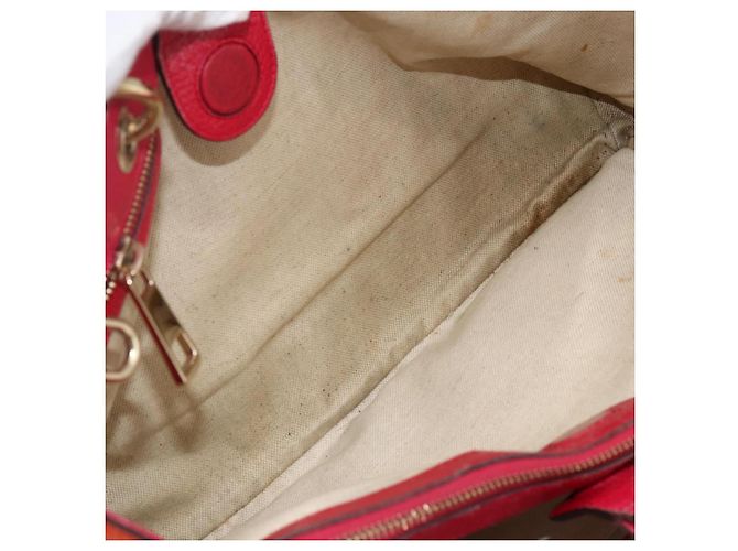 Borsa a mano in pelle Gucci Bamboo rosa oro 323660 Auth gh1935 D'oro - vista 16