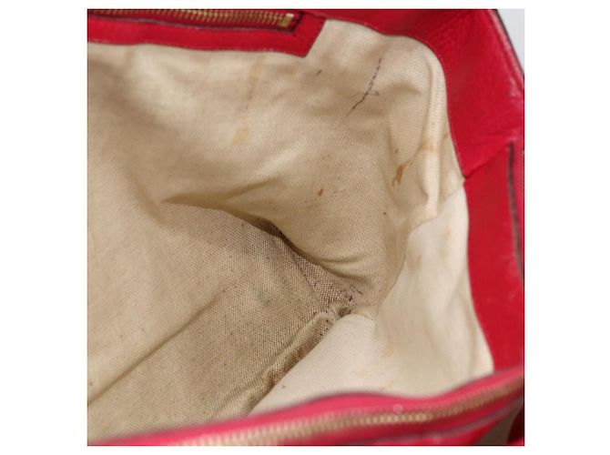 Borsa a mano in pelle Gucci Bamboo rosa oro 323660 Auth gh1935 D'oro - vista 17
