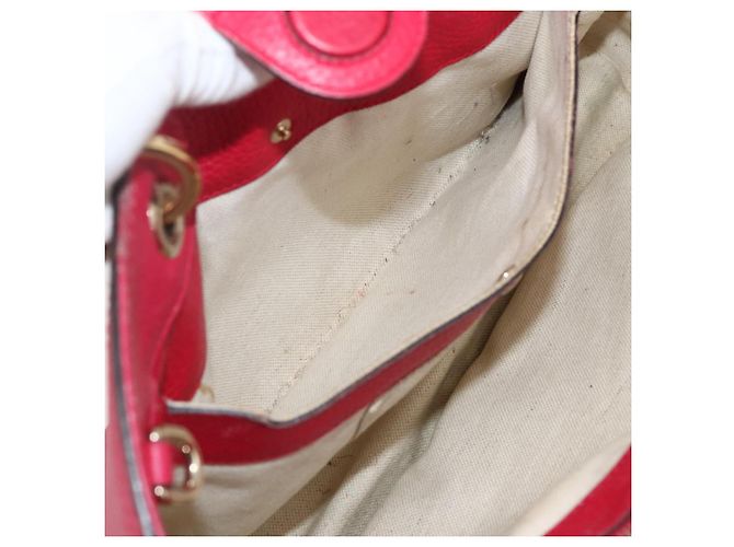 Borsa a mano in pelle Gucci Bamboo rosa oro 323660 Auth gh1935 D'oro - vista 24