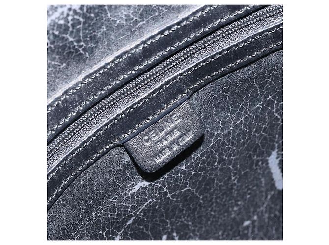 Céline Borsa a mano in tela Macadam CELINE in pelle PVC nera e oro Auth gh2022 Nero D'oro - vista 10