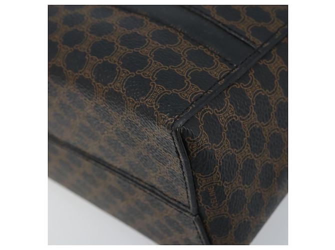 Céline Borsa a mano in tela Macadam CELINE in pelle PVC nera e oro Auth gh2022 Nero D'oro - vista 14