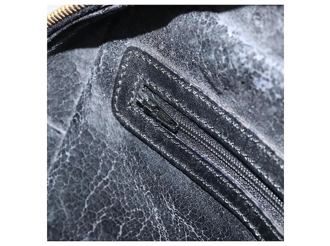 Céline Borsa a mano in tela Macadam CELINE in pelle PVC nera e oro Auth gh2022 Nero D'oro - vista 20