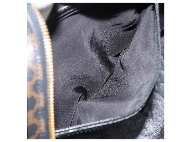 Céline Borsa a mano in tela Macadam CELINE in pelle PVC nera e oro Auth gh2022 Nero D'oro - vista 21