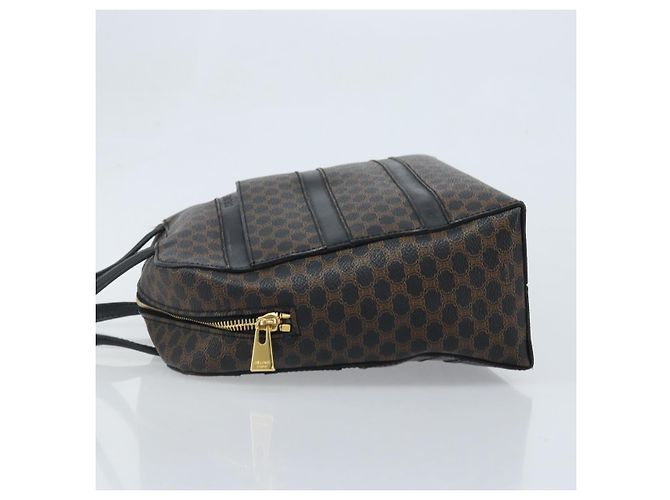 Céline Borsa a mano in tela Macadam CELINE in pelle PVC nera e oro Auth gh2022 Nero D'oro - vista 4