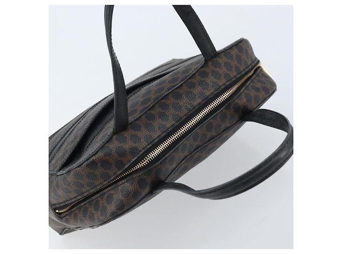 Céline Borsa a mano in tela Macadam CELINE in pelle PVC nera e oro Auth gh2022 Nero D'oro - vista 6