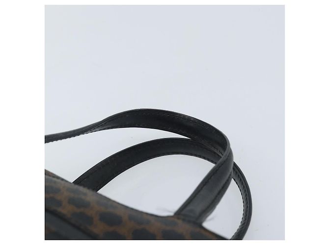 Céline Borsa a mano in tela Macadam CELINE in pelle PVC nera e oro Auth gh2022 Nero D'oro - vista 8