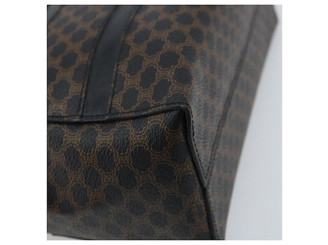 Céline Borsa a mano in tela Macadam CELINE in pelle PVC nera e oro Auth gh2022 Nero D'oro - vista 9