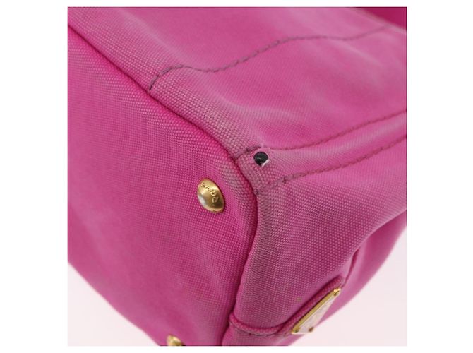 PRADA Canapa PM Borsa a mano in tela 2way Rosa Oro Auth ARZ534 D'oro - vista 10