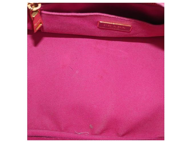 PRADA Canapa PM Borsa a mano in tela 2way Rosa Oro Auth ARZ534 D'oro - vista 11