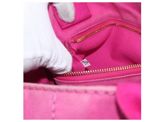 PRADA Canapa PM Borsa a mano in tela 2way Rosa Oro Auth ARZ534 D'oro - vista 12