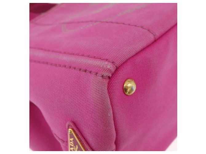 PRADA Canapa PM Borsa a mano in tela 2way Rosa Oro Auth ARZ534 D'oro - vista 15