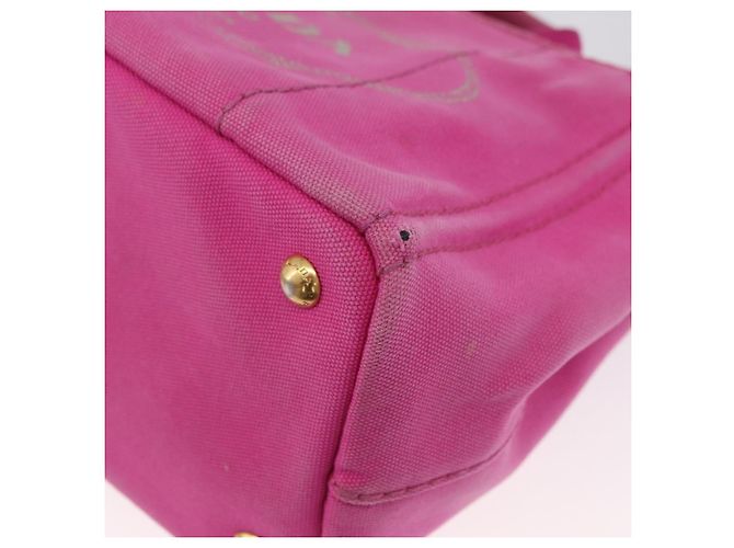 PRADA Canapa PM Borsa a mano in tela 2way Rosa Oro Auth ARZ534 D'oro - vista 16