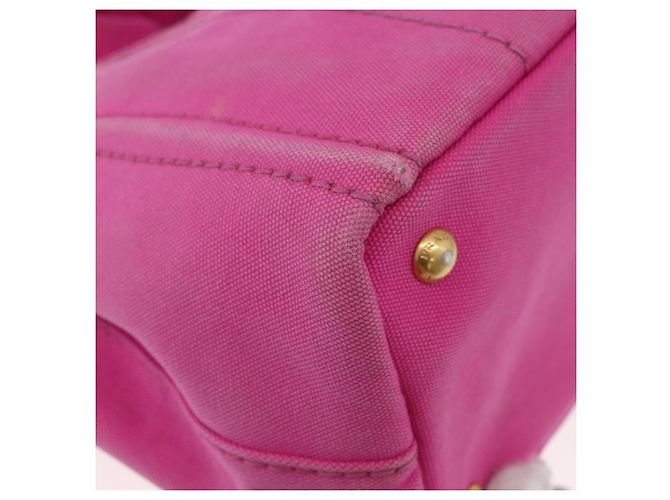 PRADA Canapa PM Borsa a mano in tela 2way Rosa Oro Auth ARZ534 D'oro - vista 17