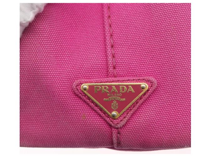 PRADA Canapa PM Borsa a mano in tela 2way Rosa Oro Auth ARZ534 D'oro - vista 18