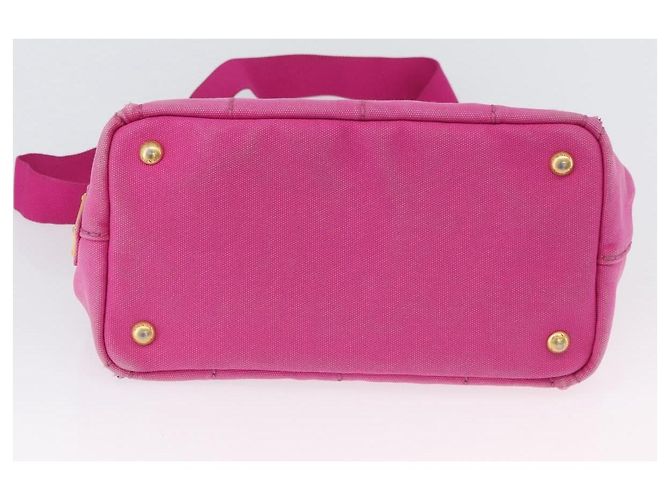 PRADA Canapa PM Borsa a mano in tela 2way Rosa Oro Auth ARZ534 D'oro - vista 5