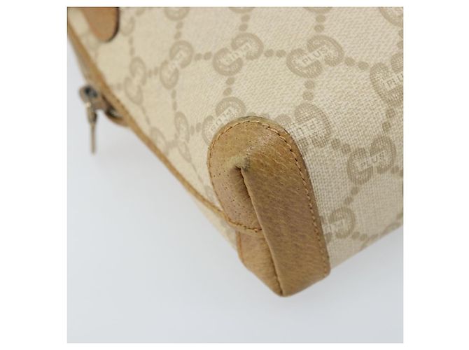 Borsa a spalla GUCCI GG Plus Supreme PVC Beige Oro Auth ep13904 - vista 11