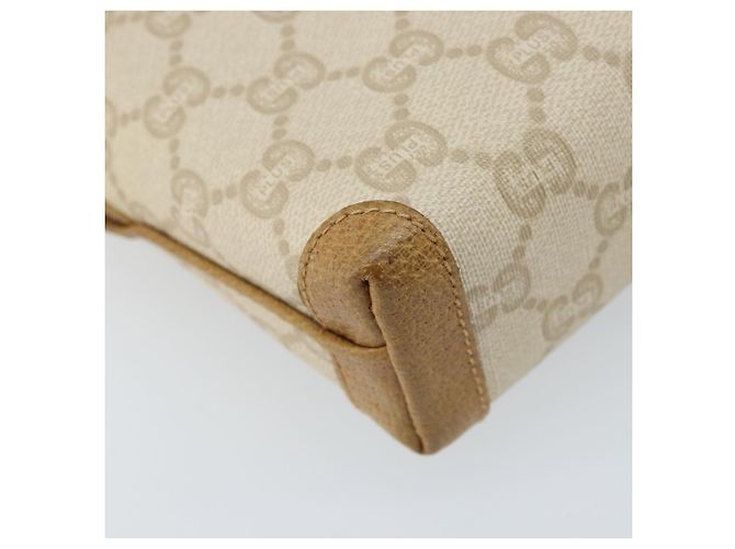 Borsa a spalla GUCCI GG Plus Supreme PVC Beige Oro Auth ep13904 - vista 13