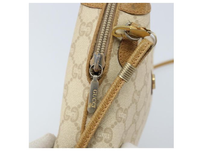 Borsa a spalla GUCCI GG Plus Supreme PVC Beige Oro Auth ep13904 - vista 15