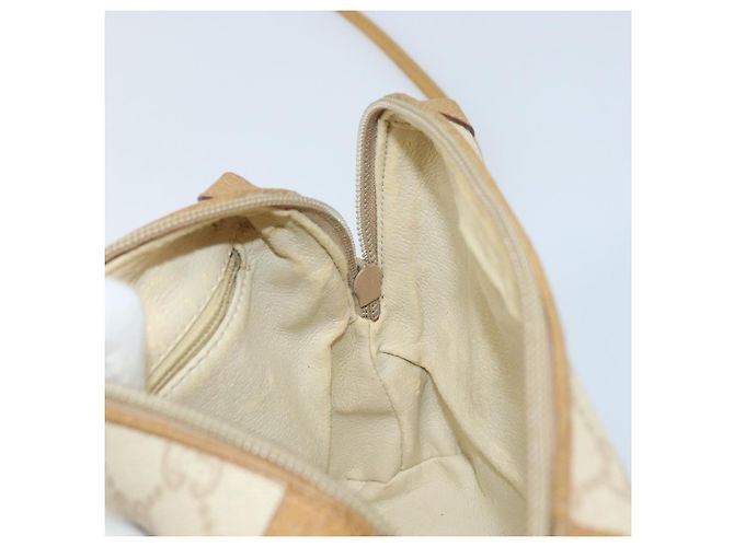 Borsa a spalla GUCCI GG Plus Supreme PVC Beige Oro Auth ep13904 - vista 18