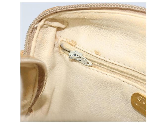 Borsa a spalla GUCCI GG Plus Supreme PVC Beige Oro Auth ep13904 - vista 20