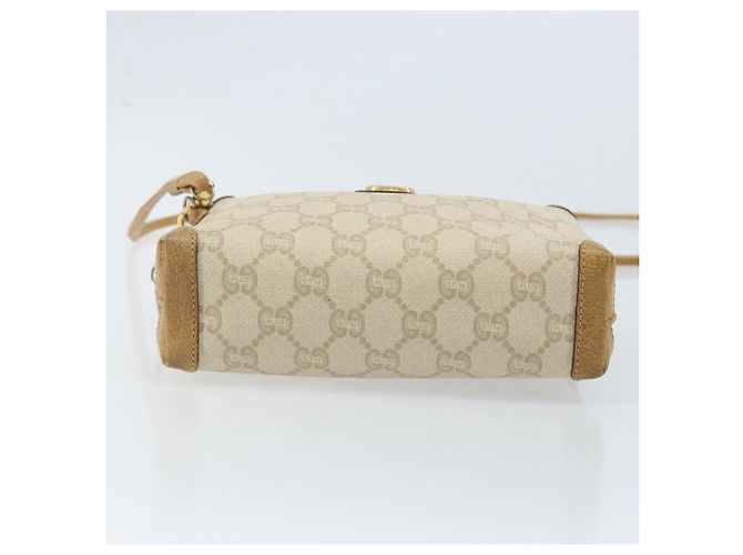 Borsa a spalla GUCCI GG Plus Supreme PVC Beige Oro Auth ep13904 - vista 9