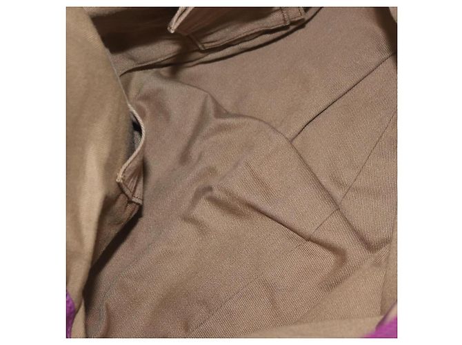 Borsa a mano in pelle Gancini Salvatore Ferragamo viola argento Auth LNZ629 Porpora - vista 11